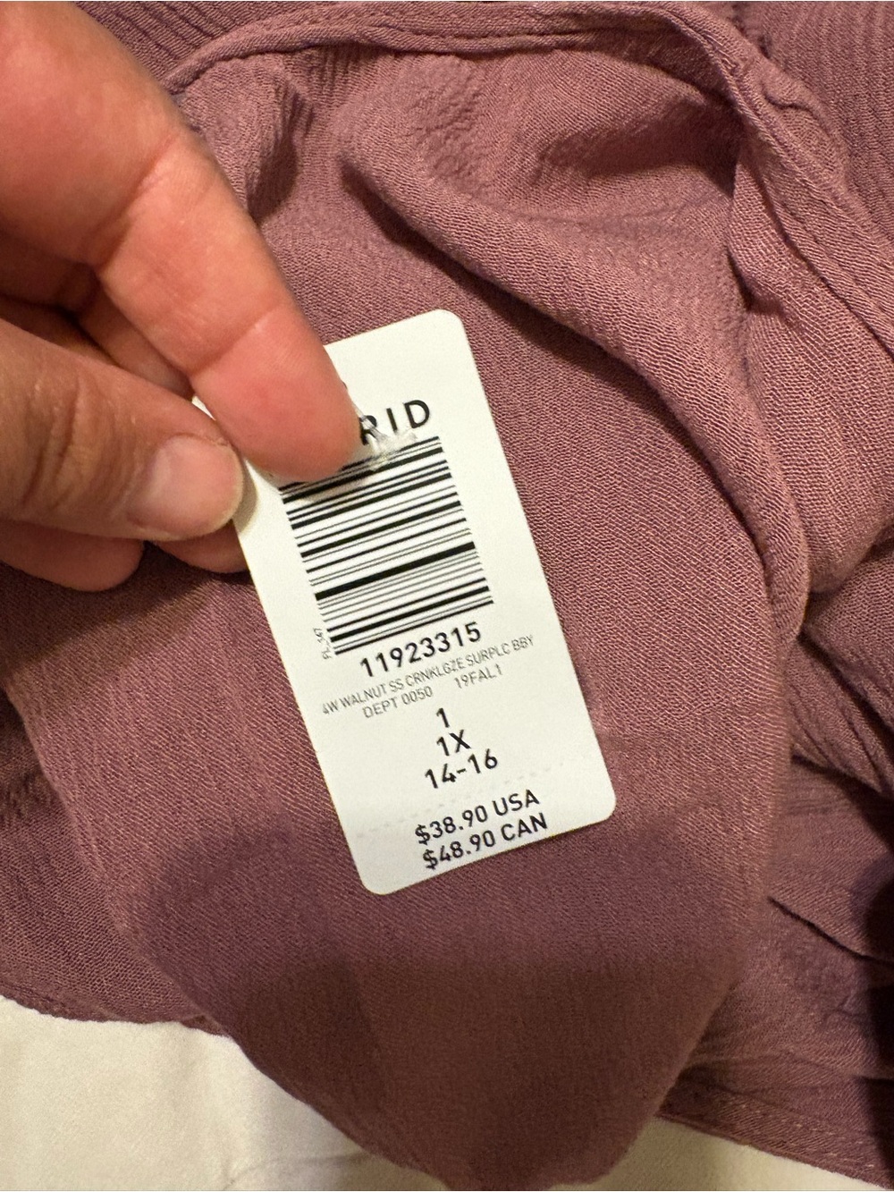 Torrid Short Sleeve V-Neck Long Top Size 14-16 Plus Size - Picture 7 of 7